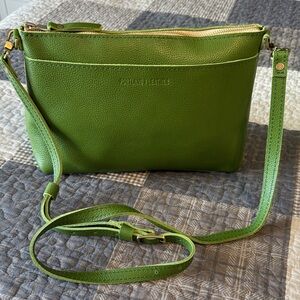 Portland Leather Large Poppy Crossbody Bag Mantis